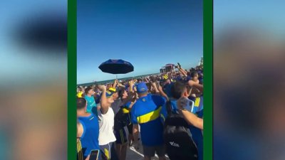 Aficionados del Boca Juniors arman su fiesta en Miami Beach